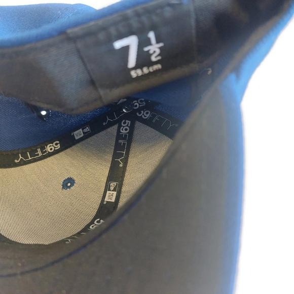59Fifty New Era Size 7 1/2 New York Mets Fitted Hat Cap On Field Blue - Picture 6 of 6